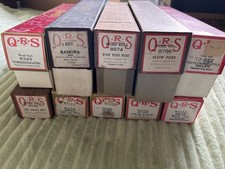 QRS Vintage Word Roll Player Piano Rolls Lot of 10 w/ Boxes 1951 MPN List
