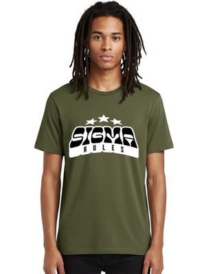 Sigma-Rules Mens Graphic Tee,100% Cotton,Casual Summer Wear