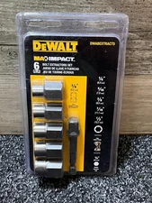 DeWalt 6 PC Max Impact Bolt Extractor Set DWABEXTRACT5 - NEW FACTORY SEALED!