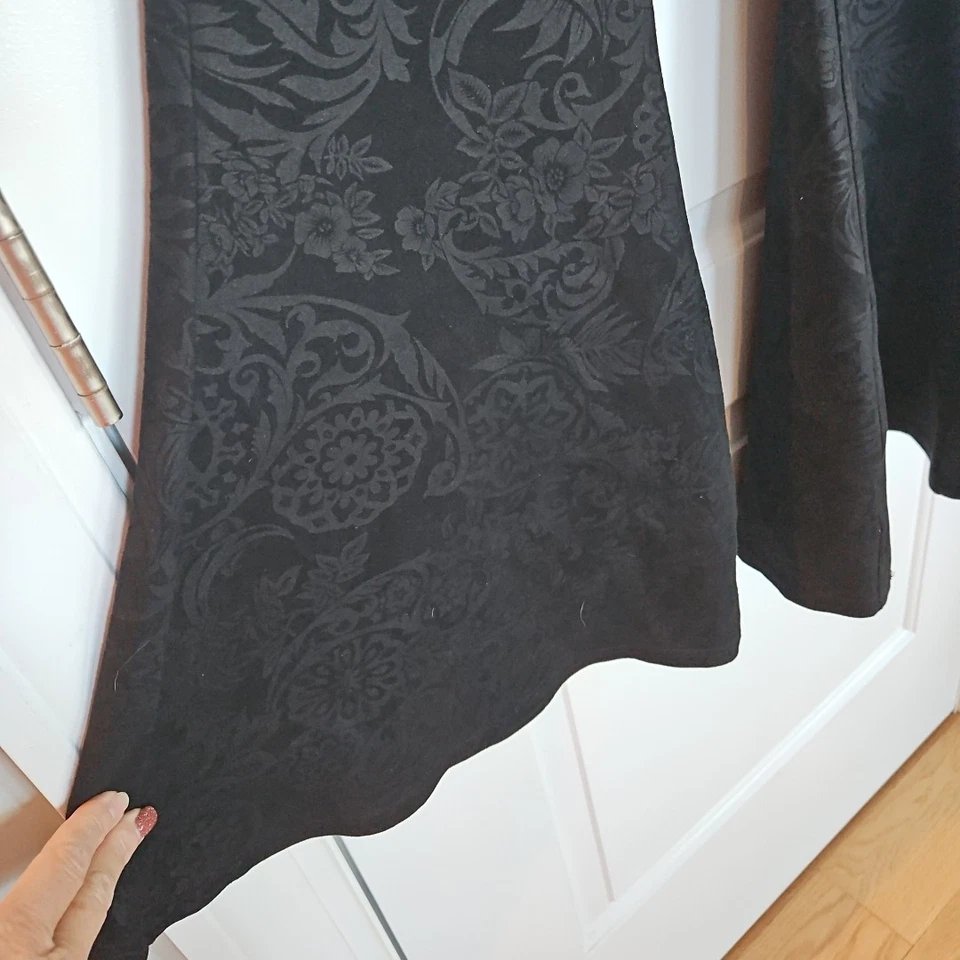 Killstar Black 'Velvet' Stretch Flared Bell Bottoms Pants Size XL Goth Burnout - Image 3 of 4