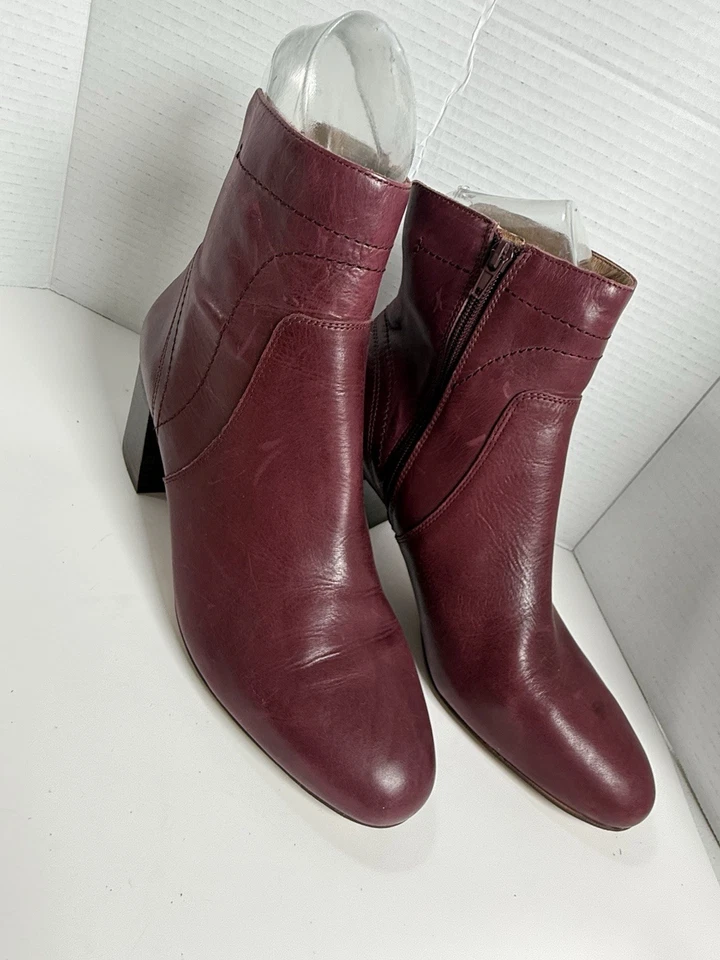 Corso Como Leather Boots Red Burgundy Size 11 M - Image 4 of 4
