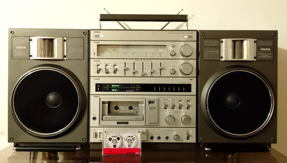 FISHER PH - 490 L HiFi STEREO TRAGBARER RADIO RECORDER - Bild 3 von 4