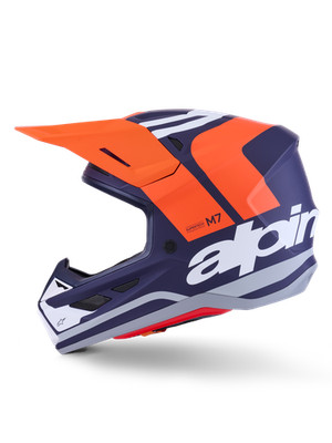 Alpinestars 8301826-408-XL SM7 Helmet Core Helmet Orange/Blue Matt XL