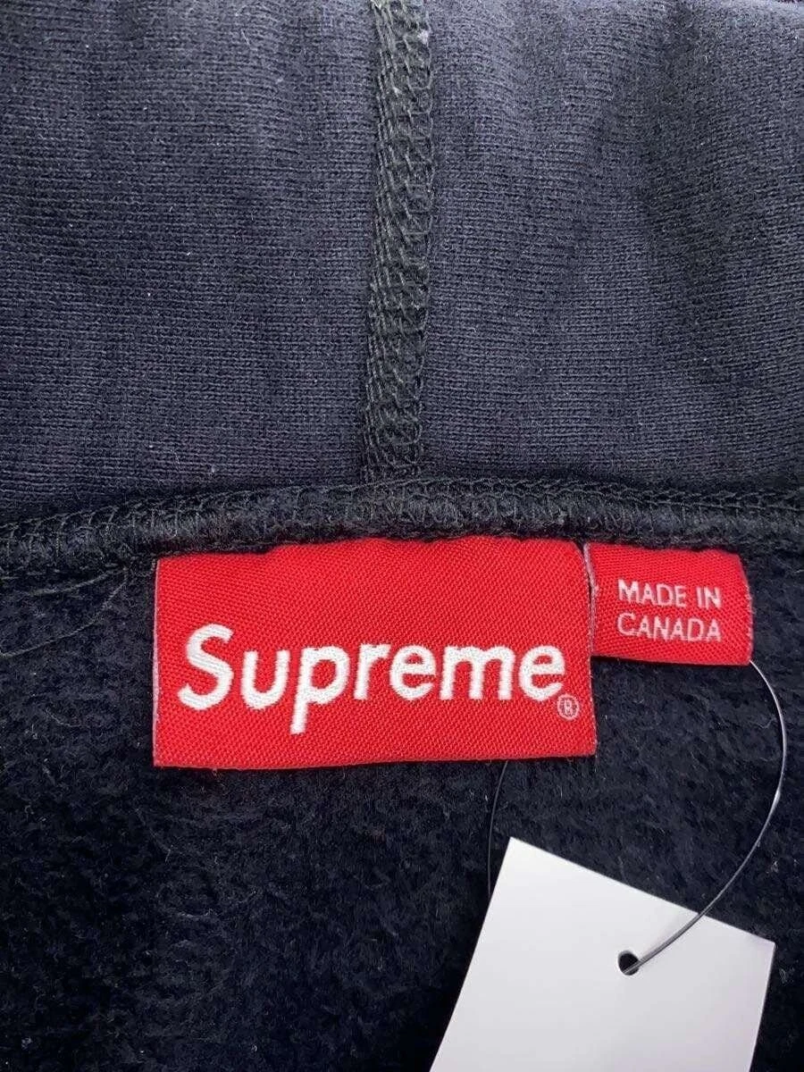 Felpa Supreme con cappuccio M cotone nero usata