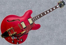 Firefly FF338PRO Semi-Hollow Electric Guitar Matte Red Alnico Pickups Pro Setup