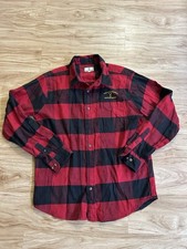 Yellowstone Dutton Ranch Flannel Shirt Mens L Red Plaid Western TV vintage
