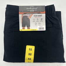 Weatherproof Vintage Men's Performance Series Tech Shorts, Black, Size 32