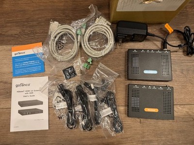 gofanco HDBaseT HDMI 2.0 Extender with Loopout IR Blaster Receiver