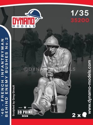 Dynamo 1/35 1940 French Infantryman Behind The Enemy Bushes No.2