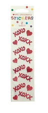 Mrs. Grossman's Stickers 2 Sheets Valentines Day Love Hearts XOX Glitter Retired