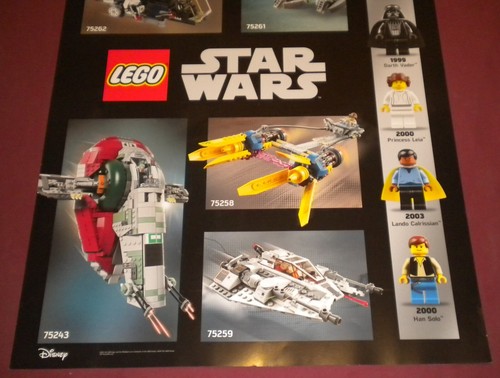 Lego Star Wars 20th Anniversary poster 2019 Disney LIMITED EDITION 2 sided 24x36 - Imagen 4 de 7