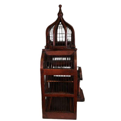 Victorian Style Dome Bird Cage Taj Mahal Inspired Wood & Wire XLARGE