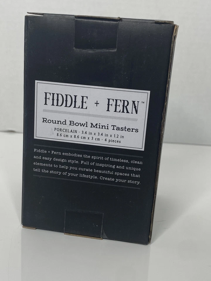 FIDDLE & FERN ROUND PORCELAIN BOWL MINI TASTER SET - Image 4 of 4