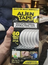 Alien Tape Double-Sided Tape Indoor/Outdoor, 60 Feet, 6 Rolls