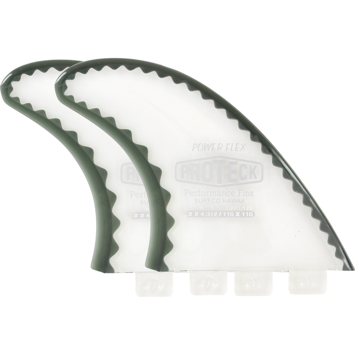 PRO-TECK Power Flex Fin トライ Power Flex Fin Quad Set - SurfCo Hawaii