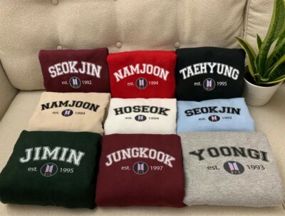 BTS Crewneck Unisex Sweatshirts (various aesthetic colors)