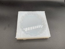 Lg 5 oz Volume Silicone Crystal Edged Tapered Coaster Mold