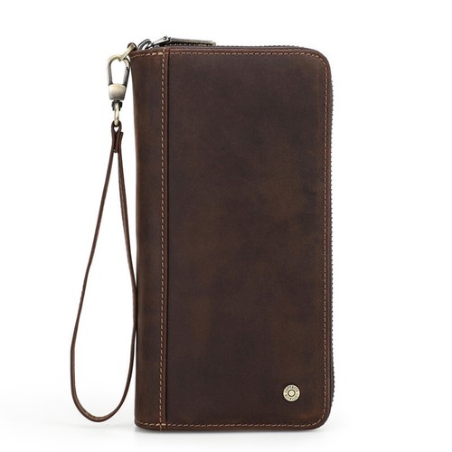 Genuine Leather Men's Wallet Clutch Bag Multi Card Holder Long Wallets Purse Bag - Picture 15 of 16