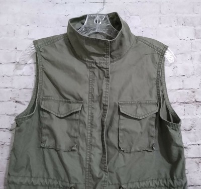Old Navy Cargo Utility Vest Olive Green 