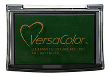 Tsukineko VersaColor Stempelkissen In Oliv – 10 X 6 Cm, Pigmentfarbe Für Embossing