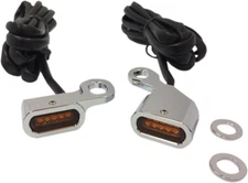 Eagle Lights SLIMLINE Chrome LED Undermount Turn Signal Lights for Harley 