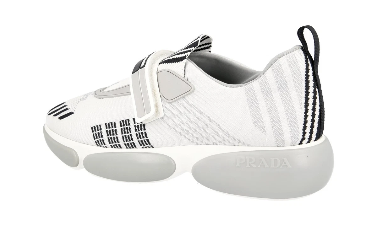 PRADA Nylon Cloudbust Slip-on Sneaker - 1E651I - Weiss - NEU