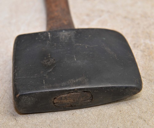 Rare stone worker hammer marble grave carving collectible odd antique tool - Picture 7 of 8