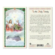 Prayer to the Holy Trinity - Paperstock Holy Card 077ENL
