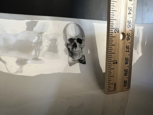 Wicked Ciroa 8" Square Serving Bowl Porcelain Skulls w/ Accessories Images - Picture 11 of 12