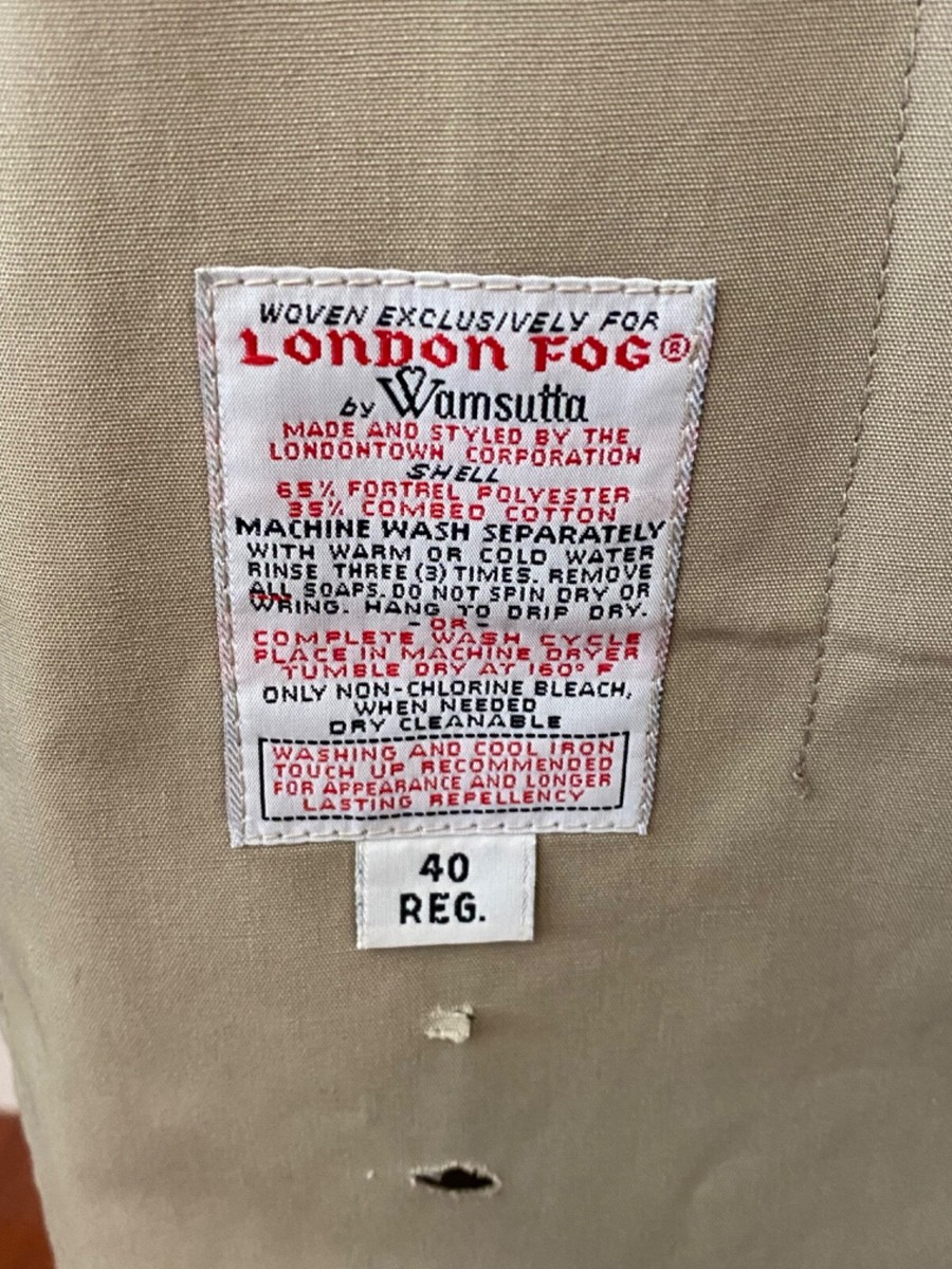 Vintage LONDON FOG Men's 40 Reg - Double Breasted Trench Coat