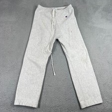 Vintage 70s Champion Reverse Weave Expansion Gusset Sweatpants M Heather Gray