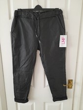 LMF Black Women Coated Leggings Size XL