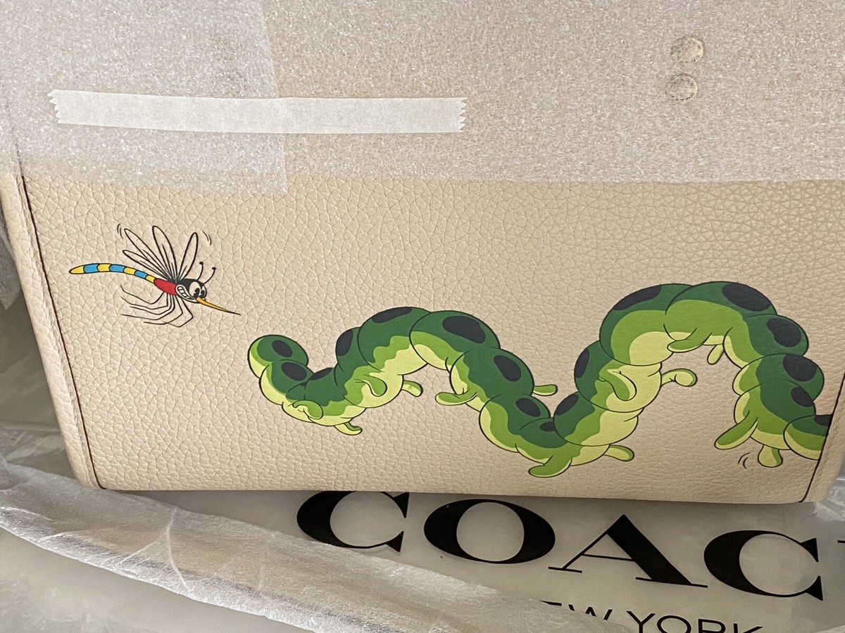 NWT COACH X DISNEY IVORY LEATHER ROGUE 25 WITH MICKEY MOUSE