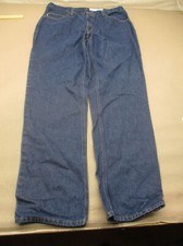 Carhartt Size 36x34 Mens Blue 100 Cotton Zip Fly Pockets Relaxed Jeans 667