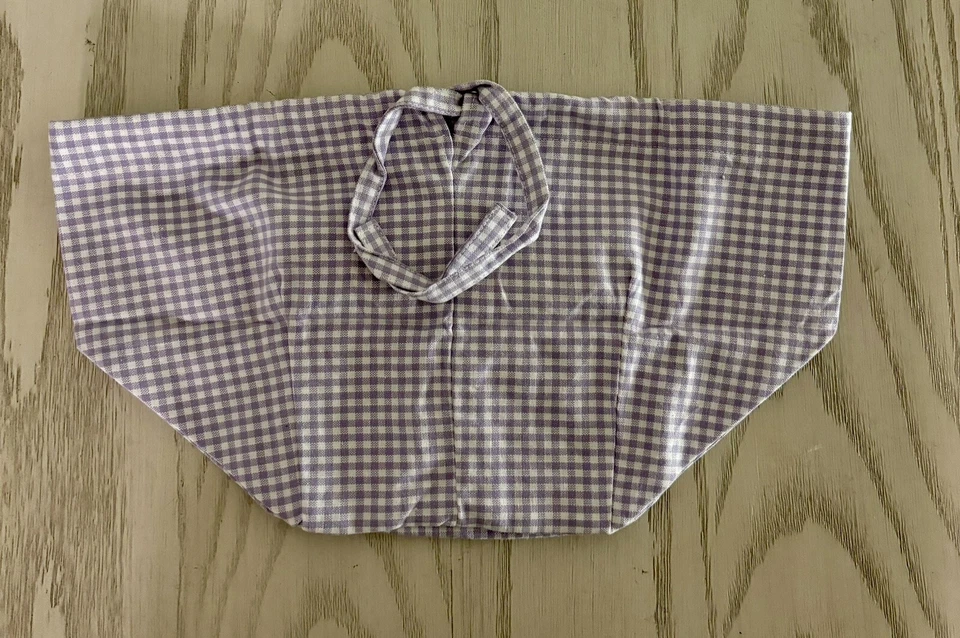 Forro de canasta Pottery Barn Sabrina pequeño púrpura a cuadros 100 % algodón NUEVO Foto 3 de 4