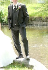 Wedding suit by Masterhand, wedding suit, men's suit, dark brown, size 52