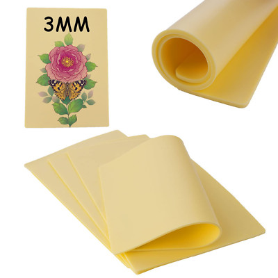 3Mm Tattoo Practice Skin, 3 Pcs 12X8'' 3Mm Thick Silicone Fake Skin Blank Double