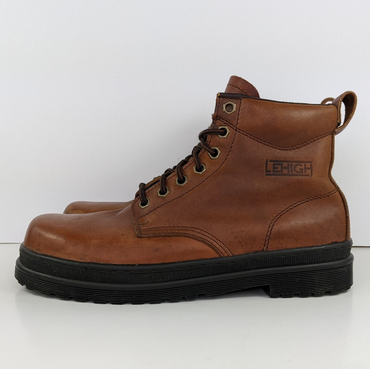 Lehigh Safety Toe Work Boots Men\'s Size 9.5 D Brown Leather Safety Shoes 5080 Lehigh Safety Shoes Steel Toe Work Boot - Walmart.com main image 3
