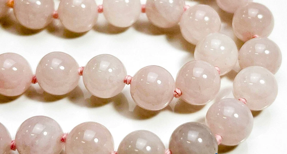 Collar con cuentas de cuarzo rosa Heidi Daus - 22 pulgadas Longitud ajustable firmada Foto 4 de 4