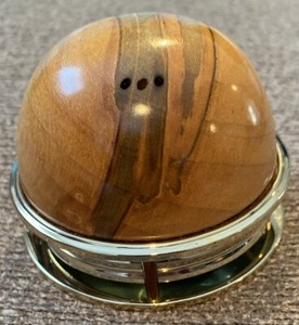 One Of A Kind Vintage Wood Dome Brass Table Top Magnify Glass Hidden