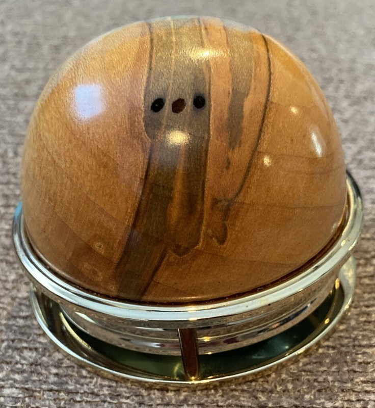 One Of A Kind Vintage Wood Dome Brass Table Top Magnify Glass Hidden
