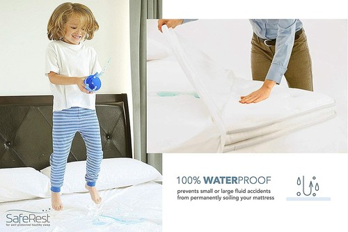 SafeRest Full Size Premium Waterproof Mattress Protector - Vinyl Free - 第 5/5 張圖片