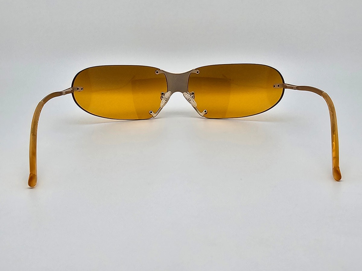Celine Gold Frame Aviator Sunglasses with Light Yellow Lenses CELINE EYEWEAR Oversized aviator-style gold-tone sunglasses  main image 2