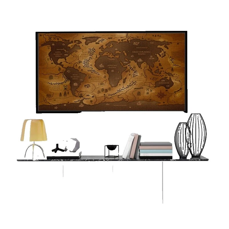 World Map Vintage/Retro Framed Home Décor Posters & Prints