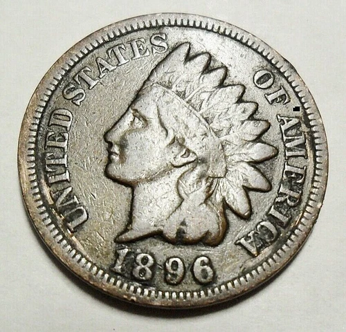 1896 P Indian Head Cent Penny  *VG - VERY GOOD*   **FREE SHIPPING**