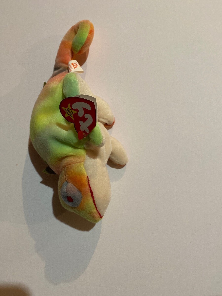 Ty Beanie Baby Iggy 1997 Multi color, red eyes. Mint condition