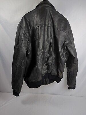 Vintage Men's Sz XL Tall Saddlery Goatskin Leather Bomber A Vintage Men's Sz XL Tall Saddlery Goatskin Leather Bomber A