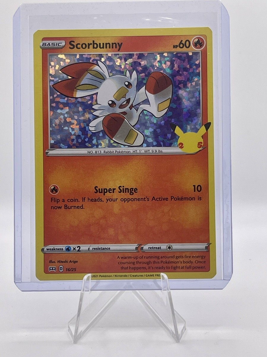 scorbunny pokemon card mcdonalds Pokmon - 16/25 - Tarjeta Coleccionable Holo Foil - Promo your opponents Active Pokmon is now Burned Scorbunny On The Ball -