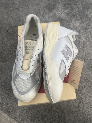 Size 6.5 New Balance 990v2 V2 MiUSA Teddy Santis Sea Salt White 