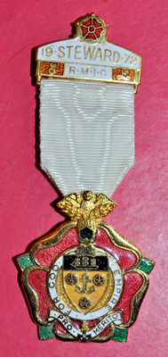 1972 Royal Masonic Institution for Girls Festival Stewards Jewel RMIG *14
